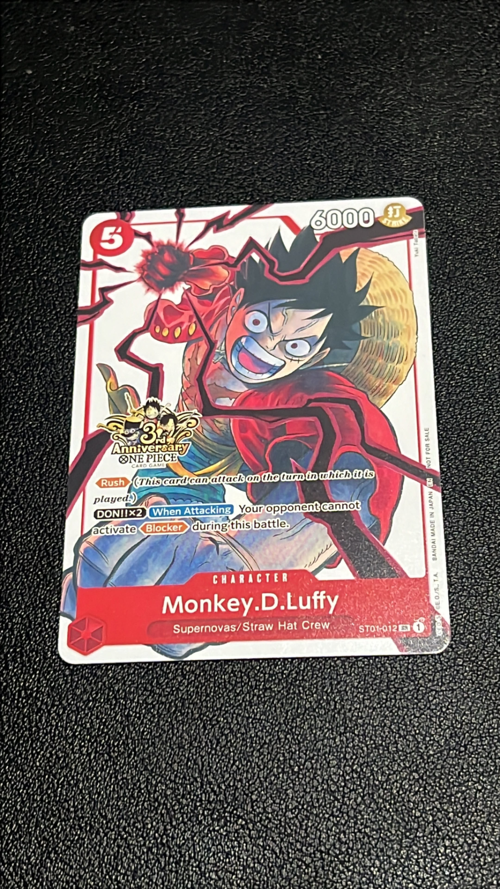 ST01-012 Monkey D. Luffy 3rd Anniversary English