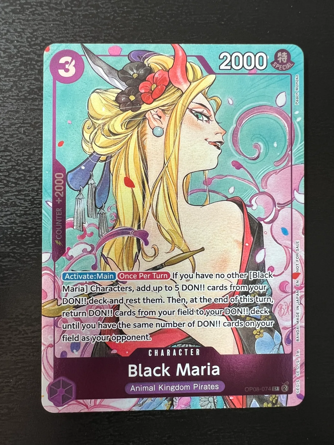 OP08-074 | Black Maria Peach Momoko English #3