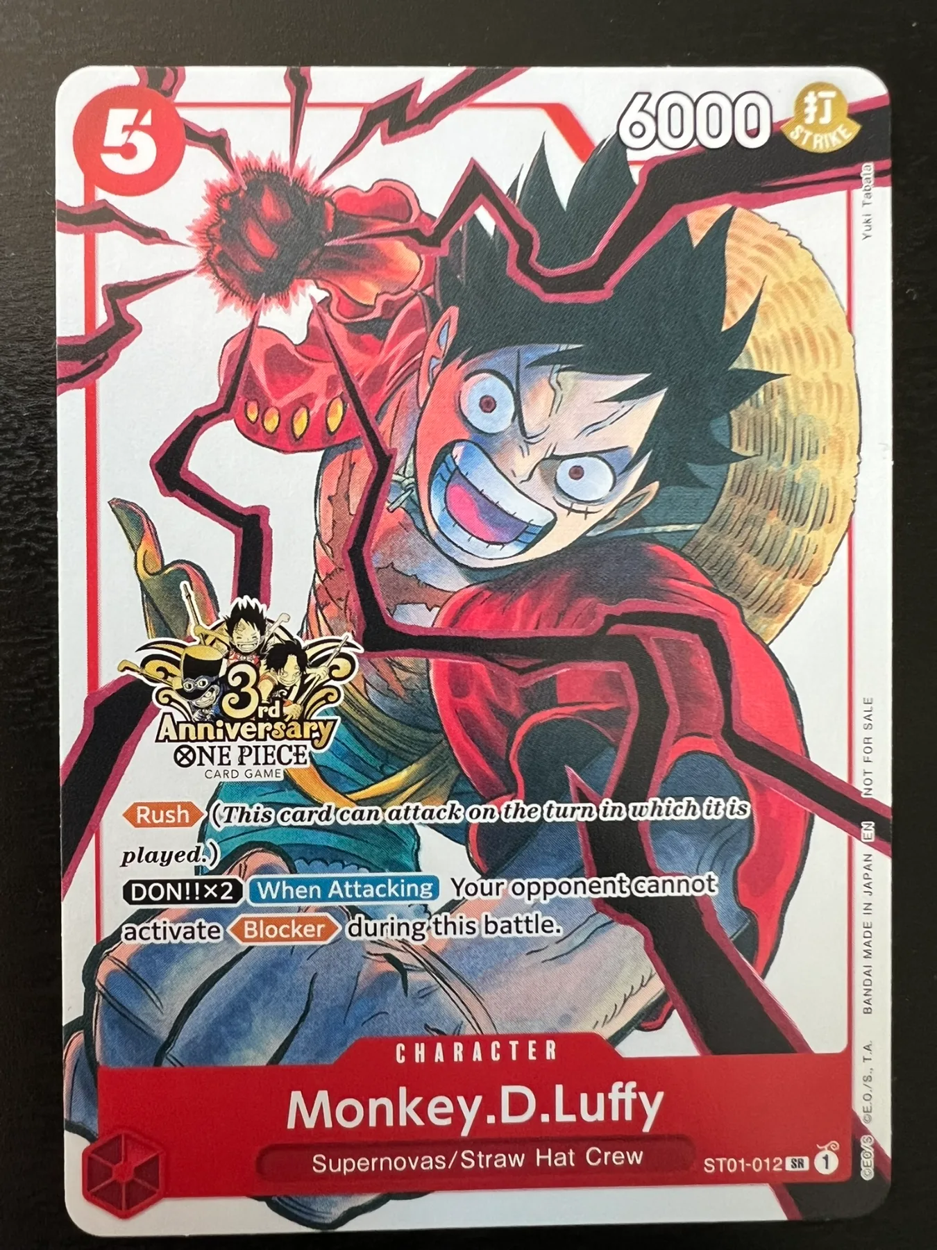 ST01-012 Monkey D. Luffy 3rd Anniversary English #6